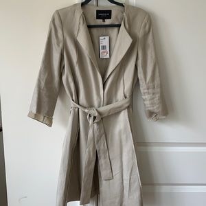 Beige Linen Wrap Jacket, Lafayette 148 Size 8